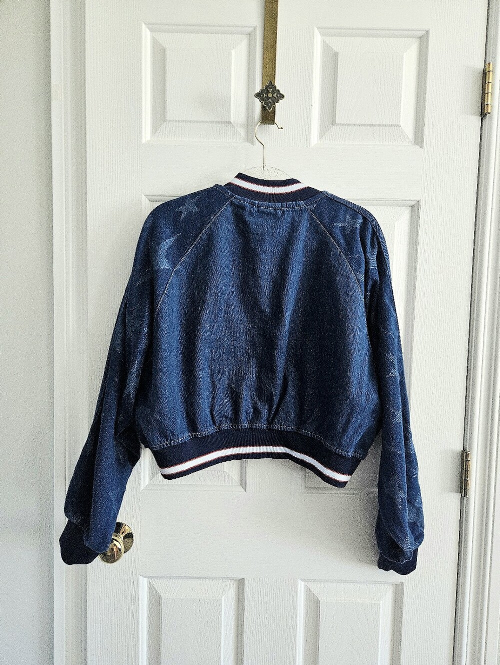 NWT Adidas Originals SST Graphic Denim Varsity Bomber Jacket - Picture 3 of 8